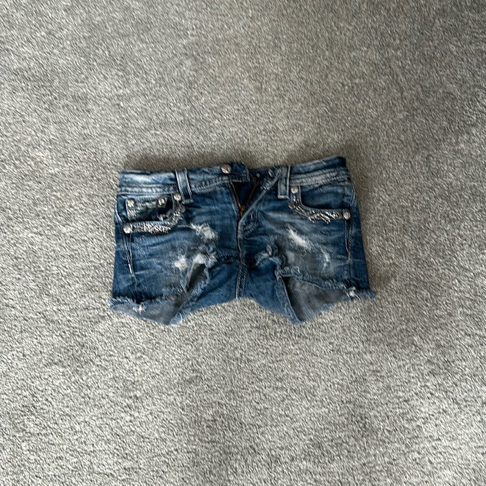 Signature Miss Me Jean Shorts With Rhinestones